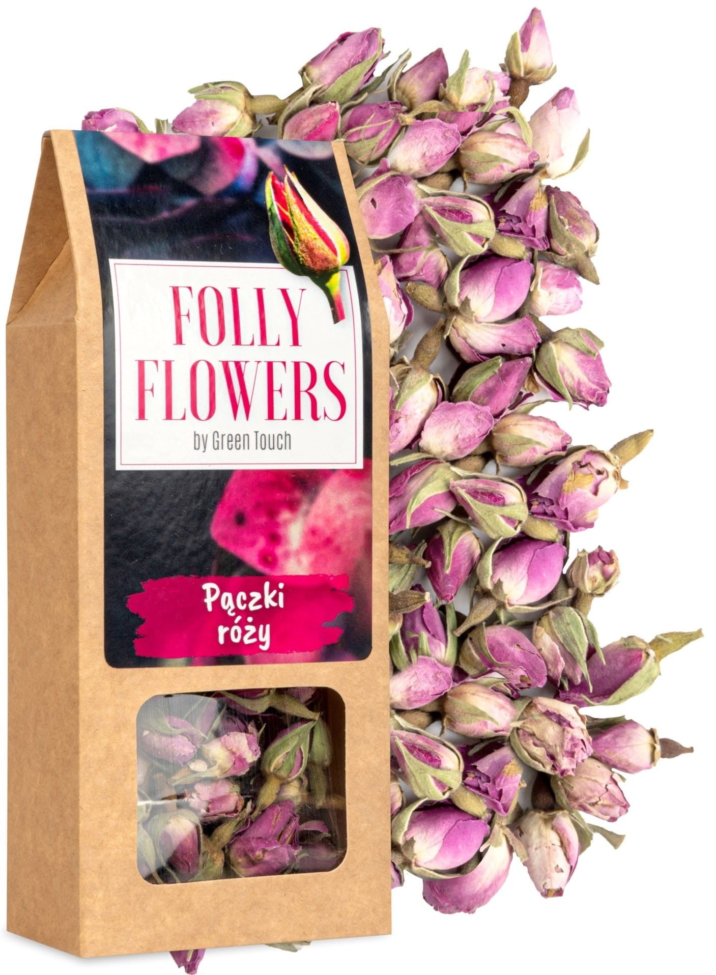 Pąki róży suszone kwiaty jadalne premium 20g