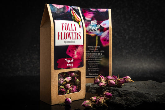 Pąki róży suszone kwiaty jadalne premium 20g