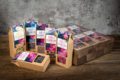 Kosz prezentowy z kwiatami suszonymi na prezent