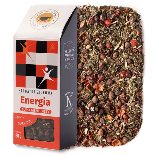 Herbata ziołowa naturalna energia pobudzająca suplement diety guarana
